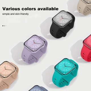 สายนาฬิกาซิลิโคนระบายอากาศสำหรับ iwatch S11/10/9/8/7/6/SE 5 4 3 2 1สายนาฬิกากันน้ำ Ultra 49mm46m41mm45mm44mm42mm40mm38mm