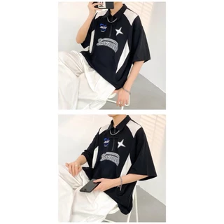 เสื้อยืดโปโล Polo shirt คอปก ทรงหลวม ผู้ชาย ใส่สบาย