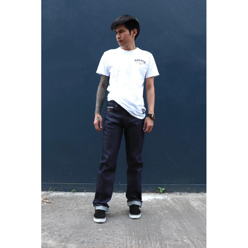 𝐁𝐈𝐆 𝐁𝐔𝐋𝐋 𝐃𝐄𝐍𝐈𝐌 𝐋𝐨𝐭 𝐊𝐀𝐈𝐇𝐀𝐑𝐀 𝟏𝟒 𝐨𝐳 𝐋𝐈𝐌𝐈𝐓𝐄𝐃 ผ้าญี่ปุ่นผสมผ้ายืดริมขาว กางเกงยีนส์ผู้ชายทรงกระบอกตรง ลิขสิทธิ์แท้ แถมถุงผ้า - รูปที่ 5