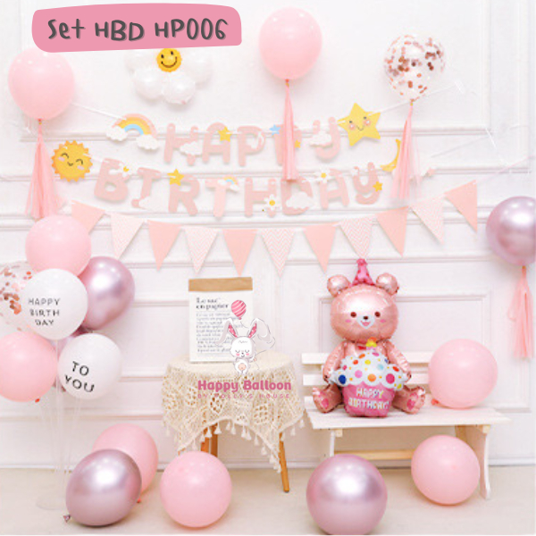 [มีส่งด่วน] ลูกโป่งวันเกิด Happy Birthday สําหรับตกแต่งปาร์ตี้วันเกิด (แถมที่สูบลมให้)
