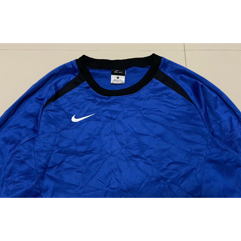 เสื้อกีฬาแขนยาว nike dri-fit สีน้ำเงินดำ