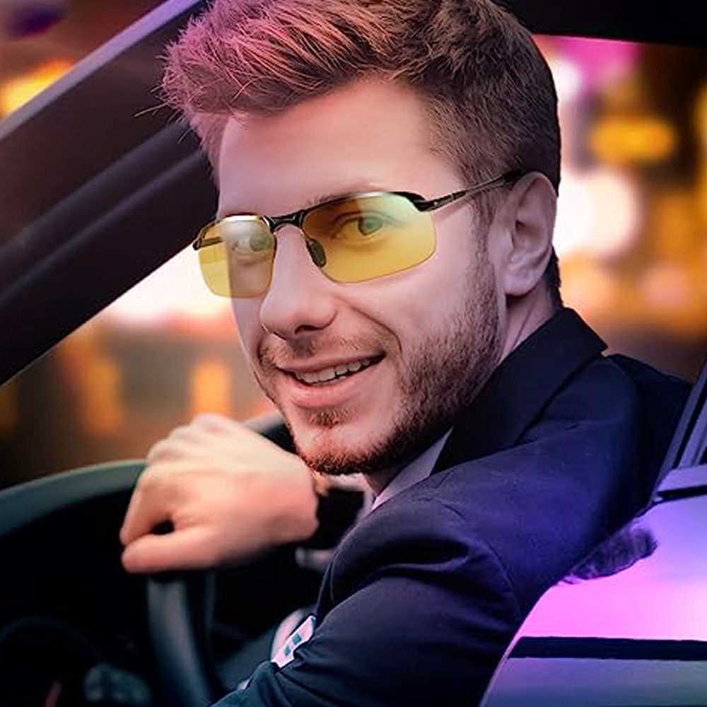แว่นใส่ขับรถกลางคืน แว่นกันแดดใส่ขับรถ เลนส์โพลาไรซ์ ตัดแสงสะท้อน night vision glasses แว่นตาตัดแสงหน้ารถ แว่นตากรองแสง - รูปที่ 7