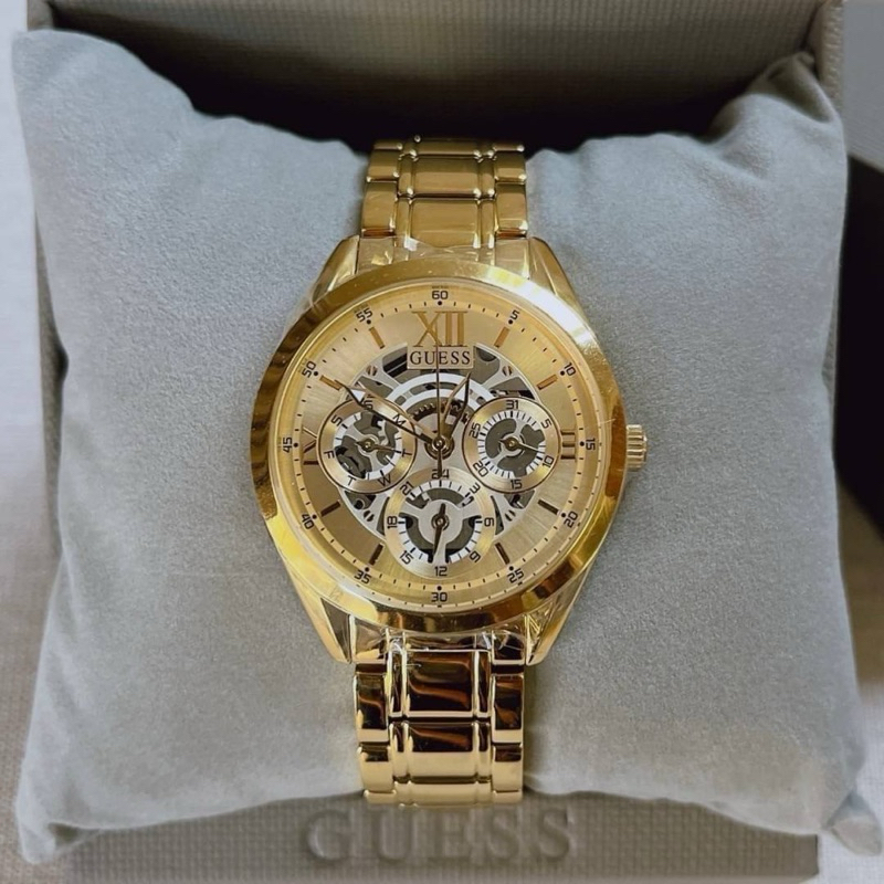 👑ผ่อน0%~แท้100%👑CMG นาฬิกาข้อมือ Guess Clear Cut Gold GW0253L2