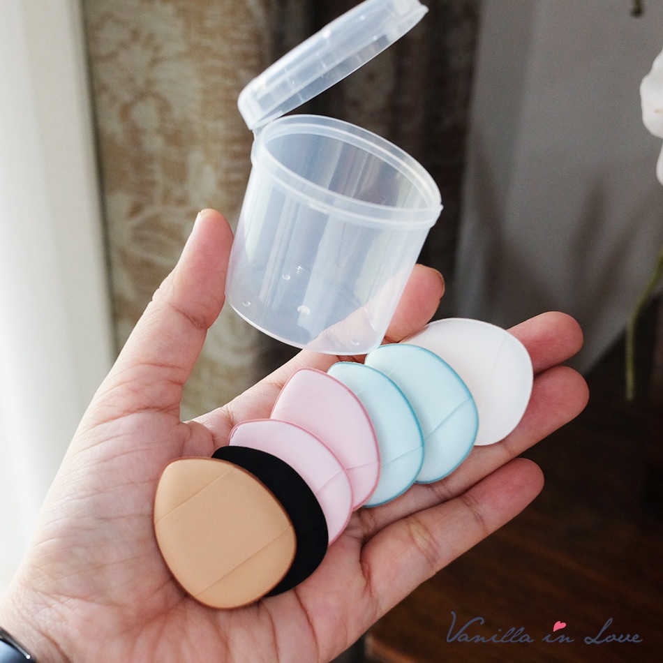 SG05 พัฟคุชชั้น cushion puff พัฟแต่งหน้า 7 ชิ้น คละสี ขนาด mini สำหรับสวมนิ้ว