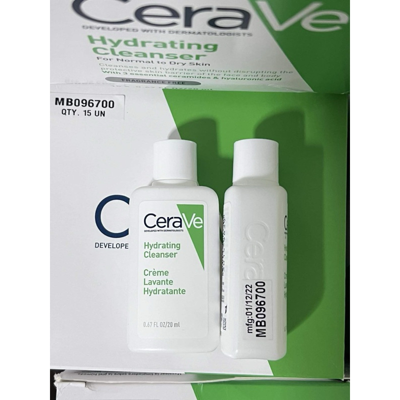 เทสเตอร์ เซราวี สูตร hydrating cleanser 20ml.