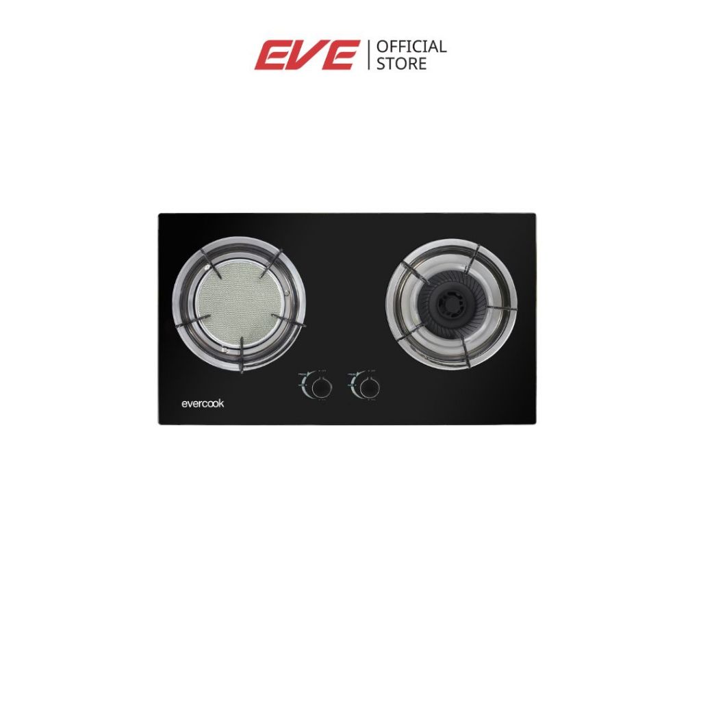 EVE เตาแก๊ส 2 หัวคู่ หัวเตาแก๊ส ผสม หัวเตาอินฟาเรด แบบฝัง SMART I