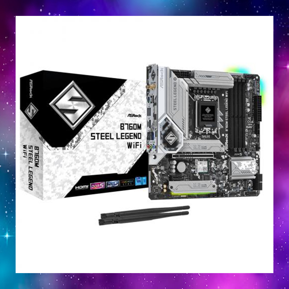 MAINBOARD (เมนบอร์ด) ASROCK B760M STEEL LEGEND WIFI (DDR5) (SOCKET LGA 1700) GEN12-13-14 ประกัน7/202