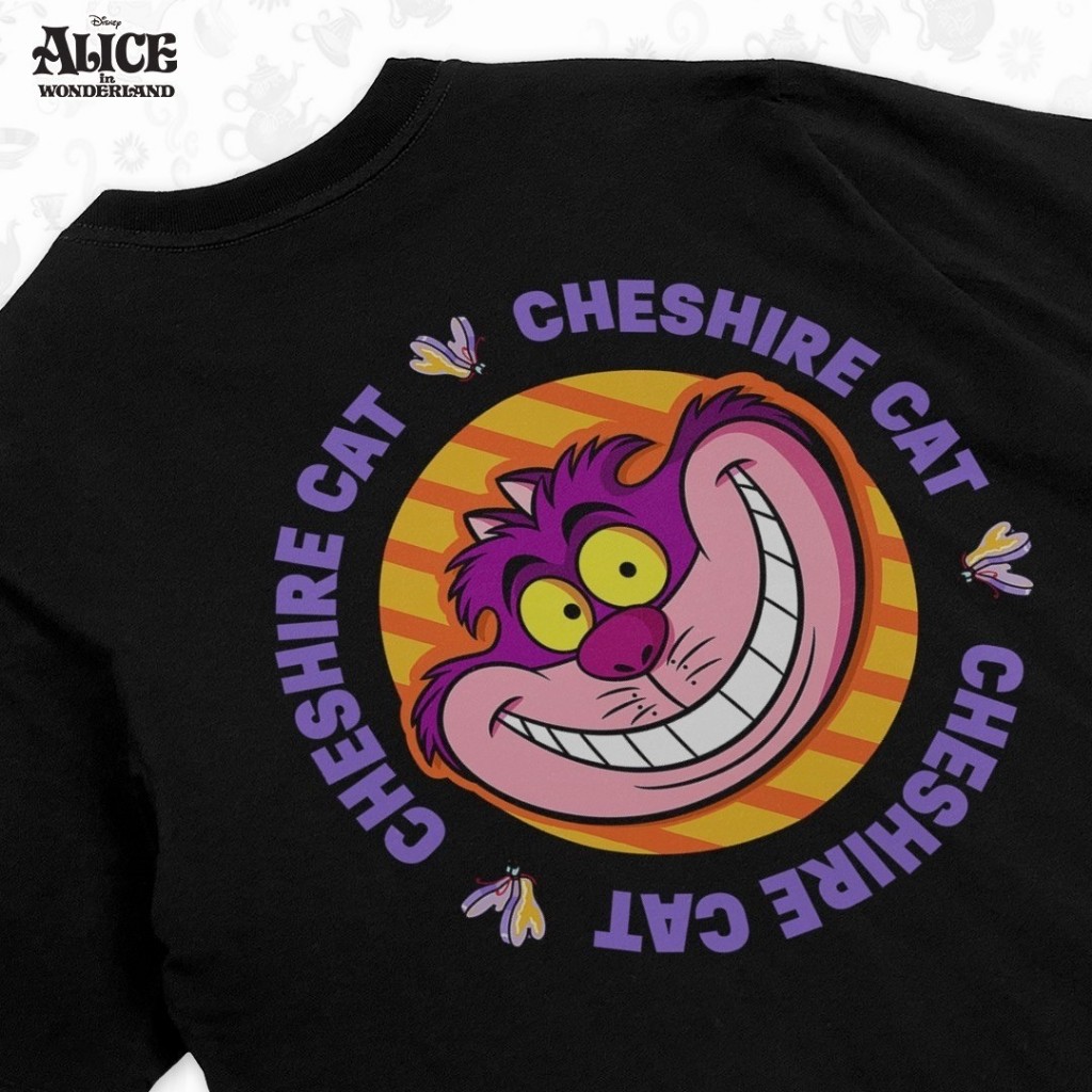 เสื้อยืด สตรีทแฟชั่น Alice in wonderland – Cheshire Cat ลิขสิทธิ์แท้100% Disney’s คอกลม แขนสั้น (TMX-013) ราคา ถูกที่สุด ดีลบีเคเค แกลเลอรีภาพที่ 5