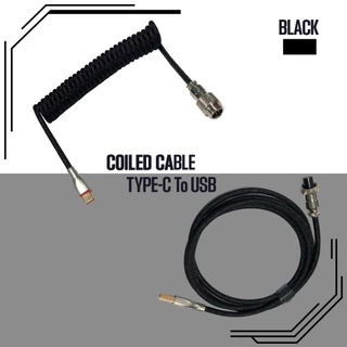 สายเคเบิลคีย์บอร์ด Custom Coiled Aviator Cable USB Type-C 4PIN 1.68เมตร สายแต่งคีย์บอร์ด