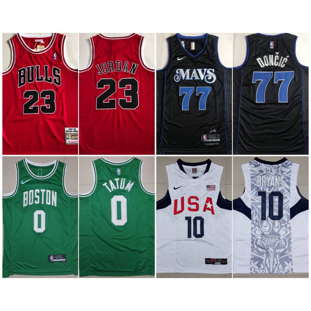 เสื้อบาส NBA Jersey งานFullEmb ปัก3ชั้น Jordan, Kobe, Doncic, Tatum เหมาะเล่นกีฬา บาส, ฟิตเนส