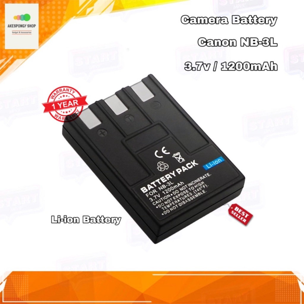 แบตกล้อง Camera Battery Canon NB-3L (3.7v/1200mAh) Li-ion Battery For Canon IXUS I5 IXUS 700 IXUS750