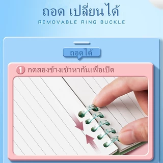 สมุดสันห่วงบน ปก pp มีหลากสีให้เลือก สมุดจดบันทึก ไดอารี่ 60แผ่น