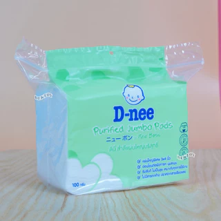 D-nee ดีนี่ สำลีแผ่นขนาดจัมโบ้แผ่นใหญ่พิเศษ 3 x 4 นิ้ว 100 กรัม