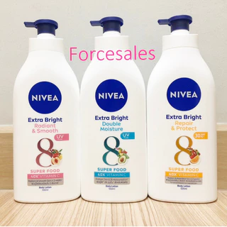 NIVEA นีเวีย เอ็กตร้า ไวท์ เฟิร์ม / เรเดียนท์ แอนด์ สมูท โลชั่น 550 มล/รีแพร์ แอนด์ โพรเทค บอดี้ โลชั่น เอสพีเอฟ30พีเอ++