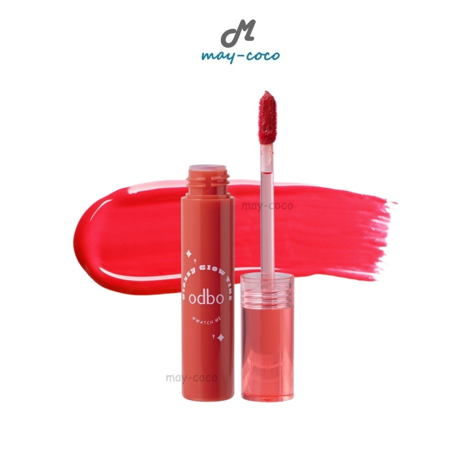 ถูก/แท้/มีไลฟ์ ลิป ODBO Glossy Glow Tint กลอสซี่ ทิ้น ลิปทินท์ ลิปมีสเตน บางเบา ปากฉ่ำ อวบอิ่ม ติดทน ชุ่มชื้น