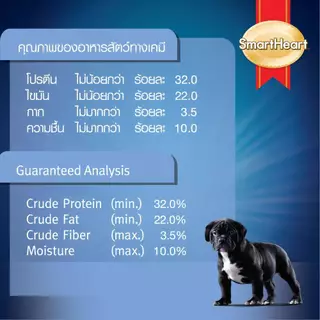 สมาร์ทฮาร์ท พาวเวอร์แพ็ค อาหารลูกสุนัข 15กก. / SmartHeart Power Pack Puppy 15kg