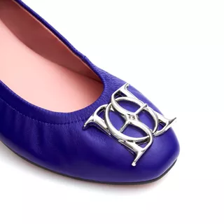 O&B รองเท้าหนังแกะ รุ่น AUDREY CREST IN BLUE HAWAII-11087CS36004F_S4BLXX