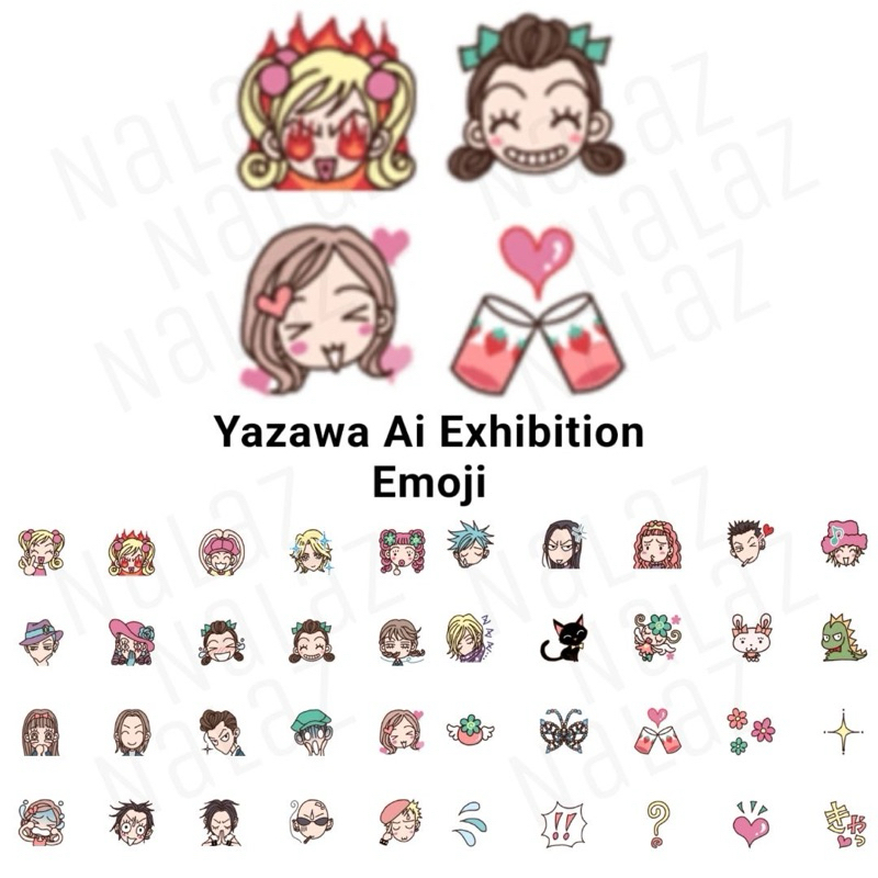 ไอ ยาซาว่า สติกเกอร์ไลน์ อิโมจิ Ai Yazawa (มังงะ Tenshi Nanka Ja Nai, NANA, Gokinjo Monogatari)