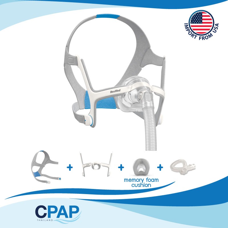 ResMed AirTouch N20 Memory Foam CPAP Mask ได้ทั้งเซ็ตหน้ากาก AirFit N20 แบบครอบจมูก (Cushion แบบ Memory Foam size M)