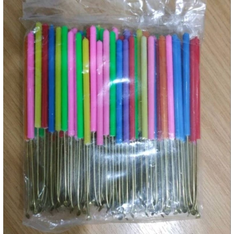 ขายส่งแพค100ด้ามไม้เเคะหูทองเหลืองด้ามพลาสติก