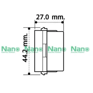 เต้ารับ คู่มีกราวน์ NANO 16A 250V, SC-P601 SC-P601B ขนาด 3 ช่อง แบบขันน็อต (1ชิ้น/10ชิ้นต่อกล่อง)