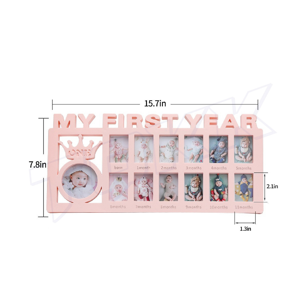 พร้อมส่งในไทย กรอบรูป สําหรับเด็ก ทารก ช่องอายุ 0-12 เดือน กรอบรูป พลาสติก 