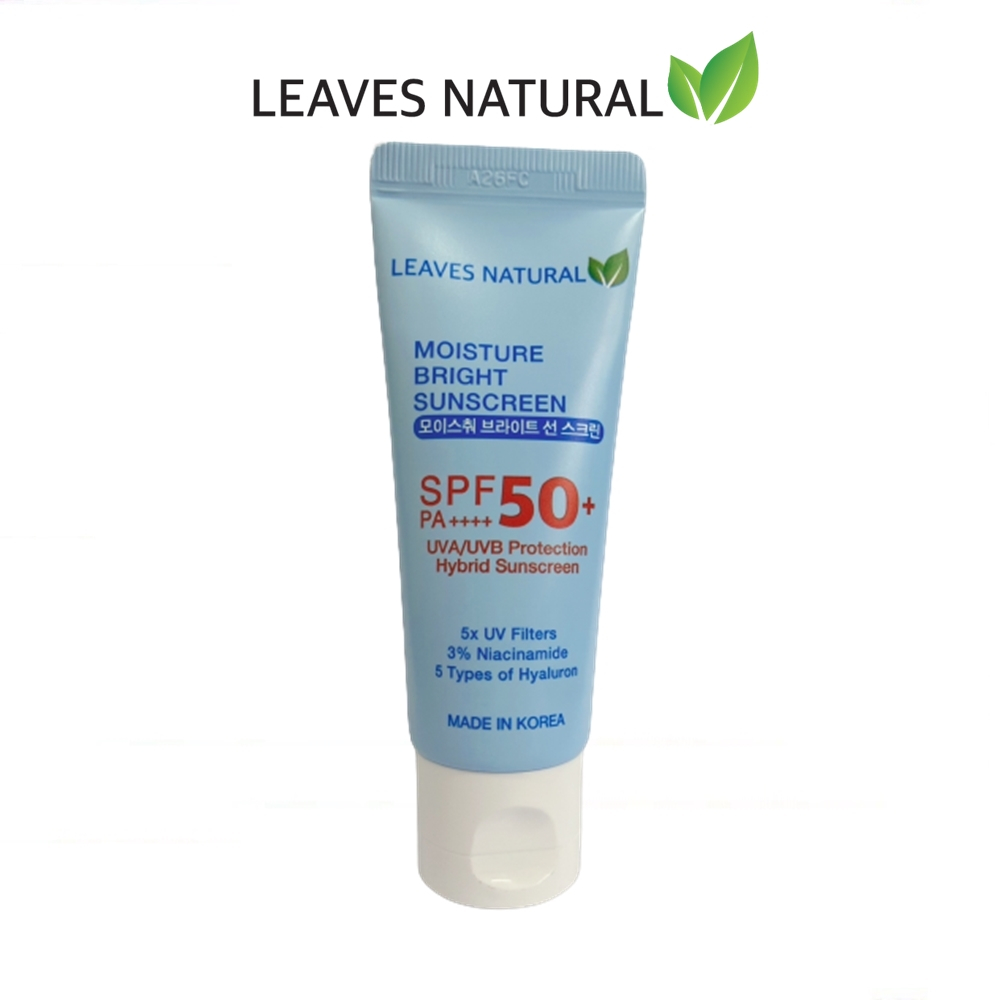 [Clearance] Exp.2026.06.25 LEAVES NATURAL Moisture Bright Sunscreen SPF50+ PA++++