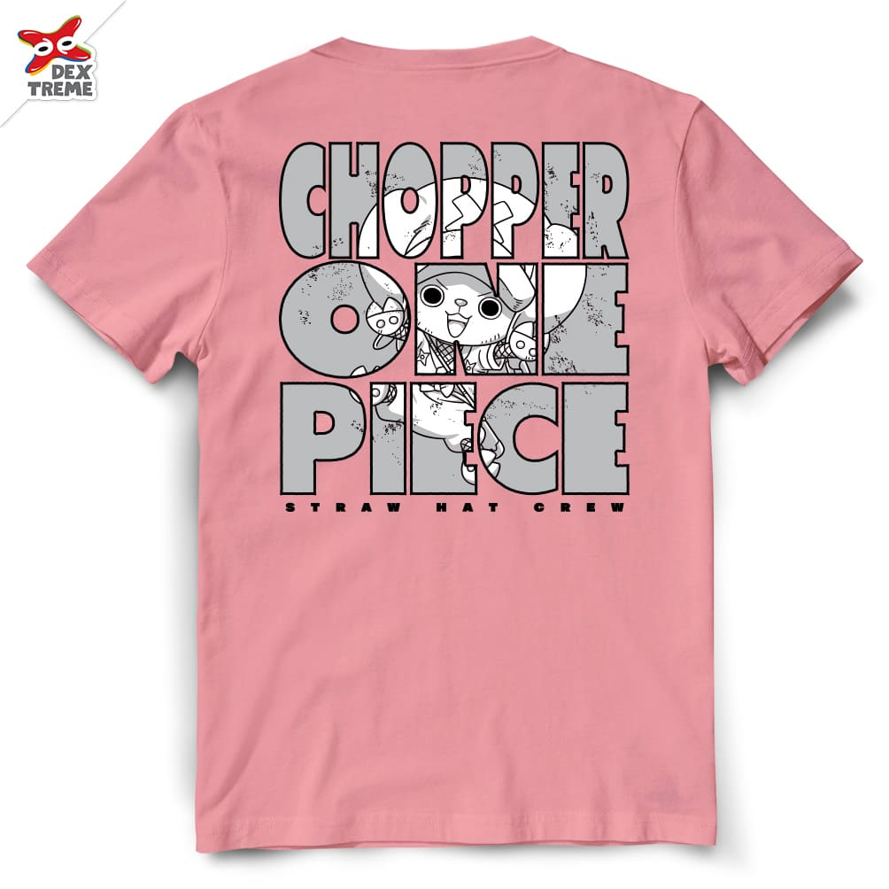 Dextreme เสื้อเด็กวันพีซ (DOP-1451-1) Tees Kids OP Chopper ช็อปเปอร์ สีชมพู และ สีขาว