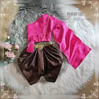 ชุดไทยเด็ก รุ่นแม่พุดตาน ~ AI Jung clothes ชุดไทยเด็ก สไบสำเร็จ ชุดไทยใส่ไปโรงเรียน