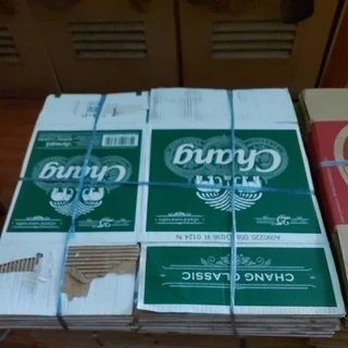 ขายกล่องเปล่า เบียร์ช้าง ขนาด 23*31*27ซม.ยกมัด​ 10​ ใบ​ พร้อมส่งด่วน​ COD