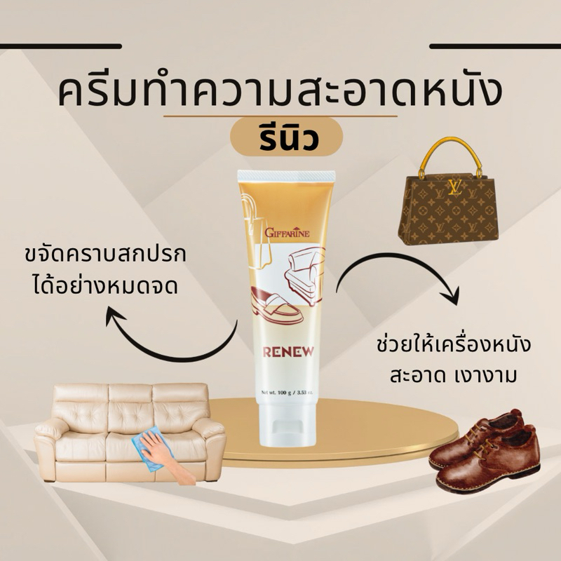 ครีม ทำความสะอาดหนัง น้ำยาขัดกระเป๋า รีนิว