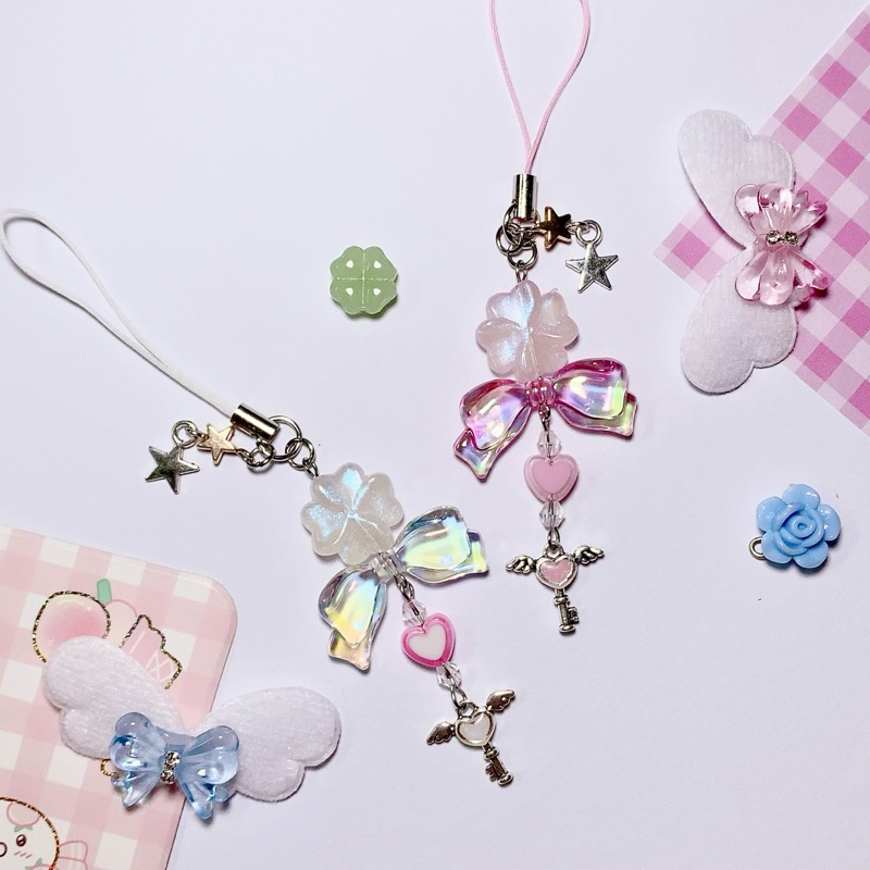 ｡ *ﾟ Phone Strap ･ .｡ สายคล้องมือถือ กุญแจความรักแห่งความโชคดี | Chanis Store