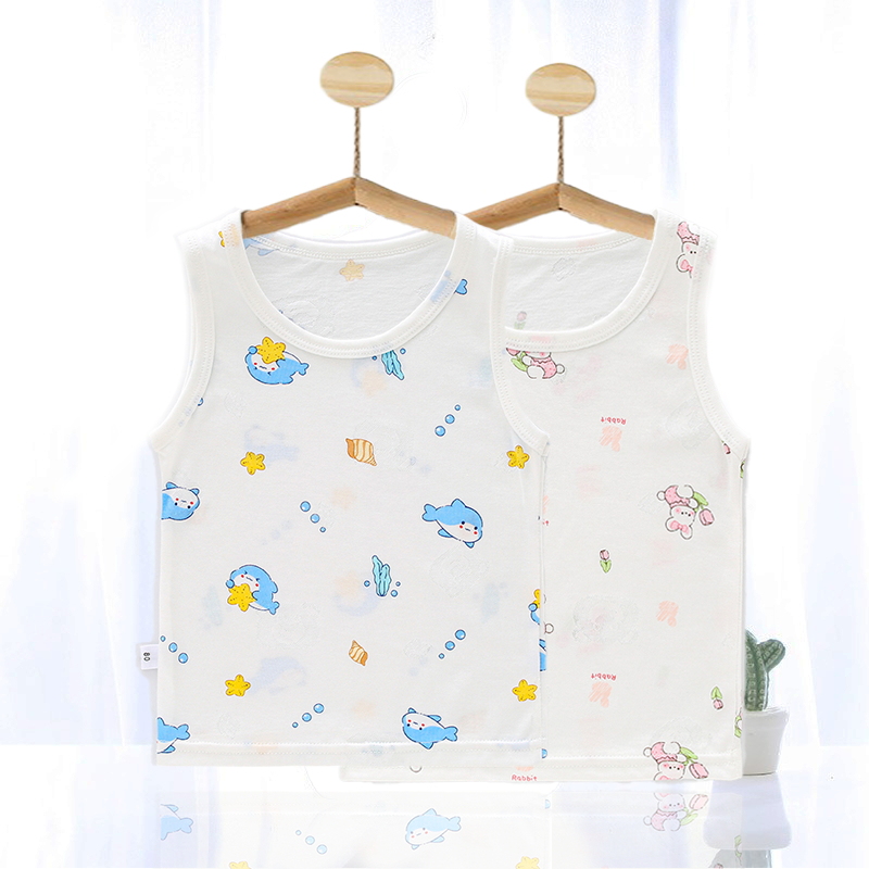 เสื้อกล้ามเด็กอ่อน ผ้าเย็นใยไผ่ นิ่มเย็นพิเศษ 2025 ชุดเด็กผ้าใยไผ่ แรกเกิด - 3 ปี เสื้อกล้ามเด็กเล็ก ใส่สบาย ไม่ร้อน รูปที่ 6