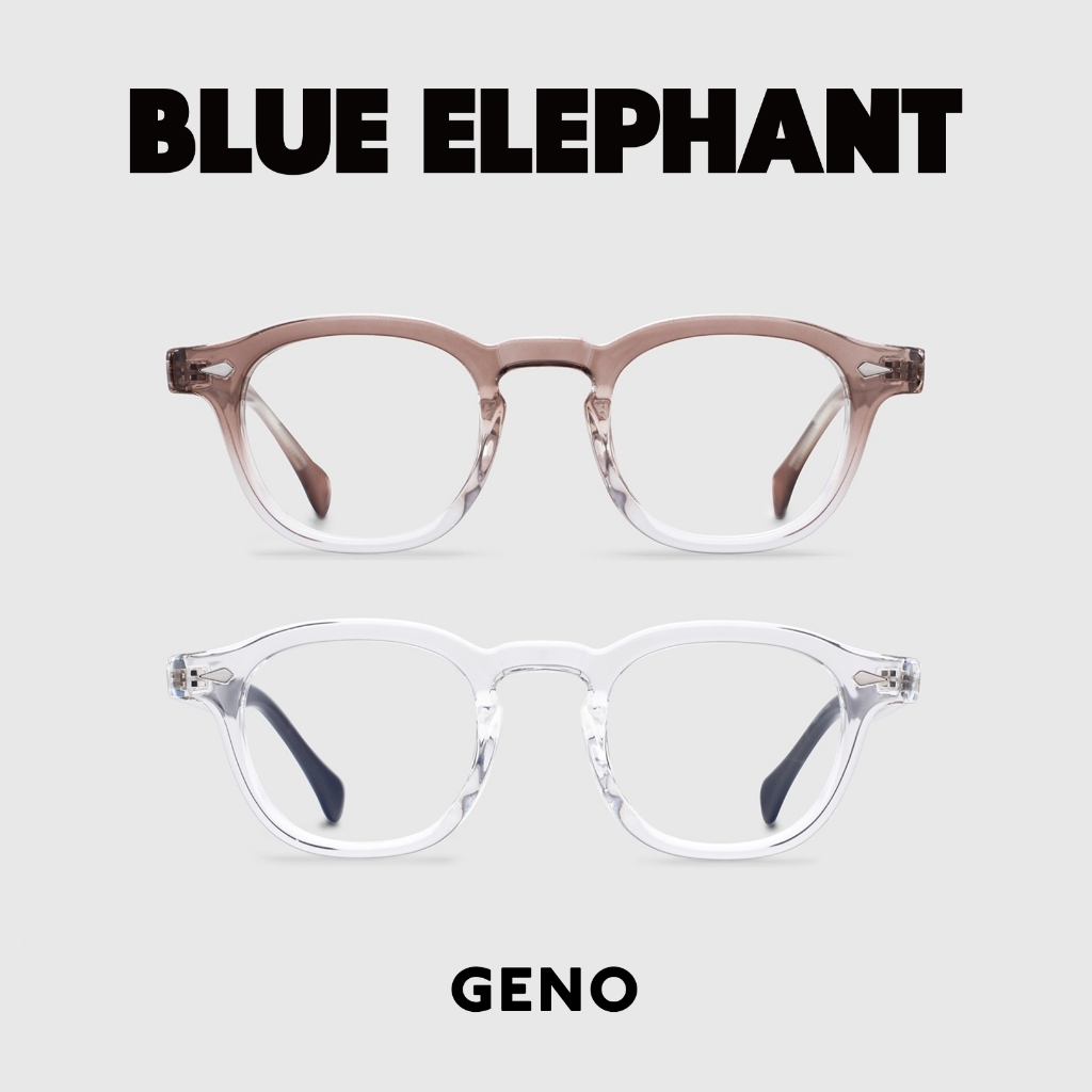แว่นตากันแดด BLUE ELEPHANT รุ่น GENO (Half brown &amp; Crystal black)
