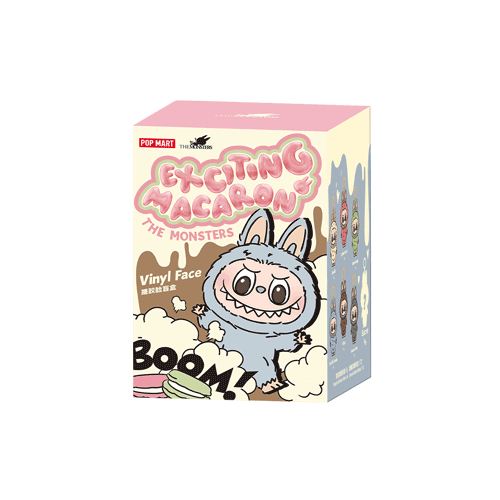 ( แฟชั่นลด30%) [สุ่ม] กล่องสุ่ม ตุ๊กตา POP MART THE MONSTERS - Tasty Macarons Vinyl Face Labubu ลาบูบู้ พวงกุญแจ ของแท้