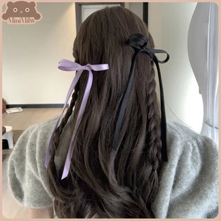 [พร้อมส่ง] โบว์ติดผมเส้นซ้อนสีพื้น มี 7 สี น่ารักมินิมอล สไตล์เกาหลี ติดได้หลายลุคหลายโอกาส : MiniMilwʕ•ᴥ•ʔ