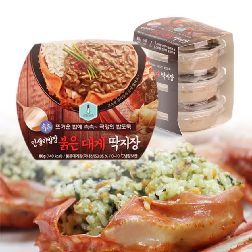 พร้อมส่ง 붉은대게딱지장 มันปูหิมะ และหมึกปรุงรสเกาหลี Sea Me Now Sea Food