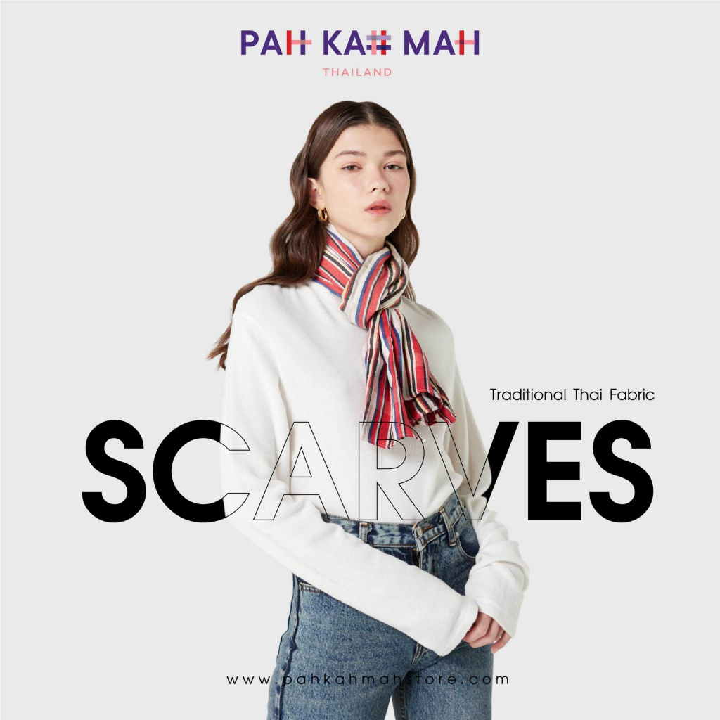 PAHKAHMAH | PAKAOMA SCARVES ผ้าพันคอผ้าขาวม้า