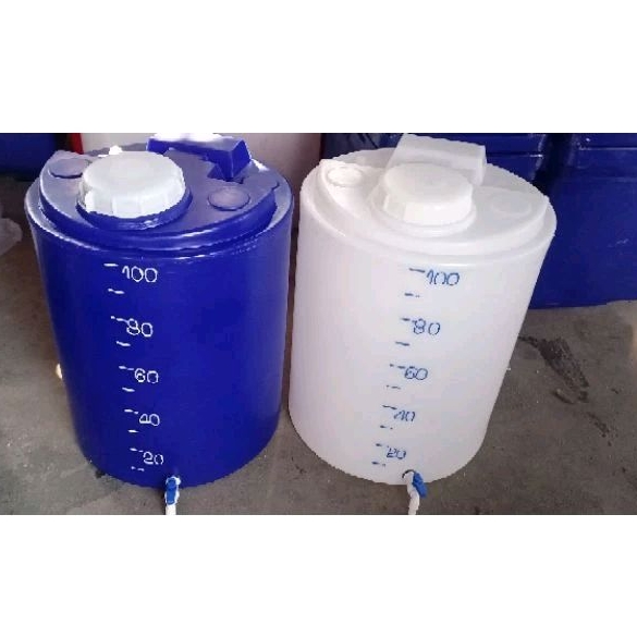 ถังพลาสติก100ลิตรน้ำดื่มมีก๊อกเปิดปิด