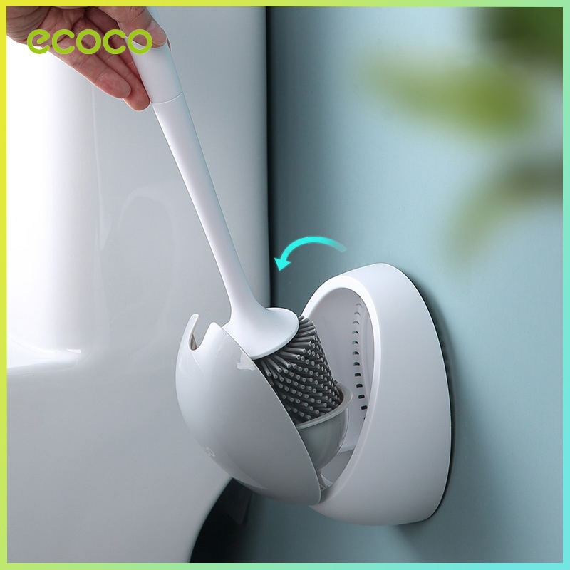 ECoco แปรงขัดห้องน้ำ ติดผนังในครัวเรือน ทำความสะอาดมุมไม่ตาย แปรงล้างห้องน้ำที่สร้างสรรค์