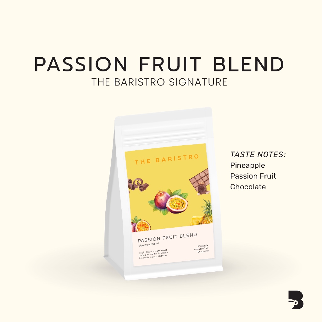 เมล็ดกาแฟ คั่วอ่อน - Passion Fruit Blend The Baristro Signature