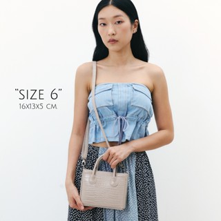 [VISSY] Vissy Croc 6(ขนาดกลาง) หนังPU ลายปั้มจระเข้ กระเป๋าส…