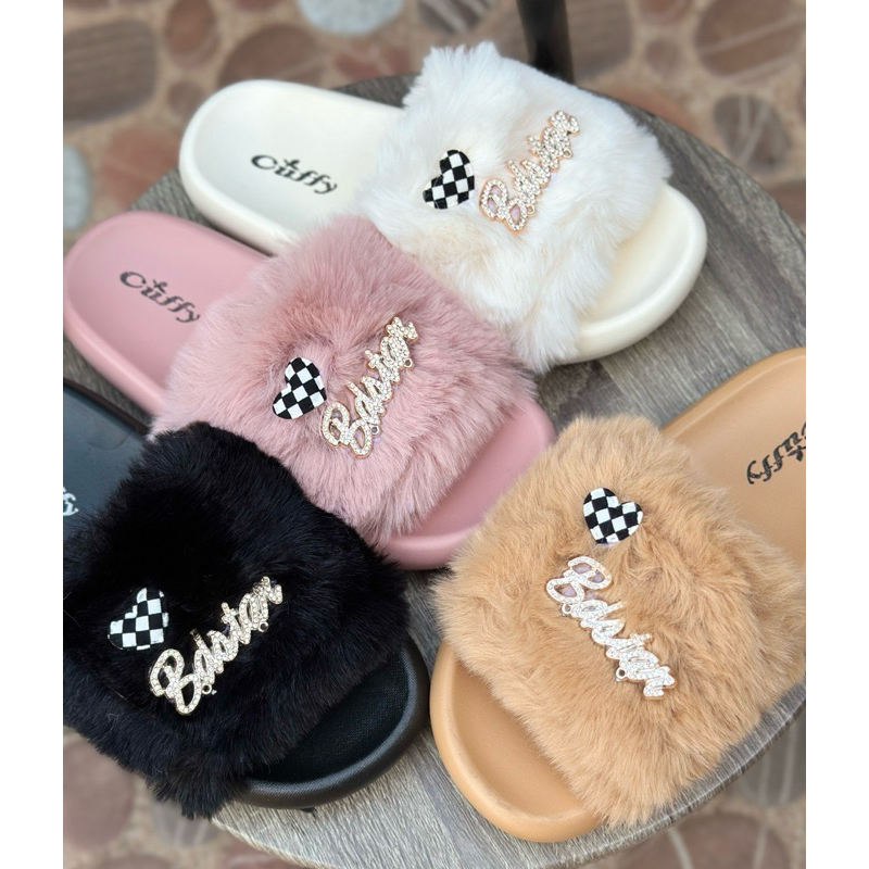 พร้อมส่ง รองเท้าขนฟู แตะพื้นยาง นิ่มมากๆน่ารักสุดๆเบาสบายมาก งานพื้นล็อคทนมาก