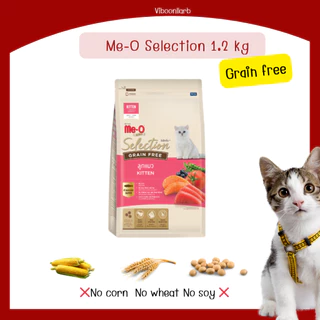 ไลฟ์ลด 40% Meo Gold Selection มีโอ โกล์ด ซีเล็คชั่น อาหารแมวมีโอ สูตรเกรนฟรี น้ำหนัก 1.2 kg