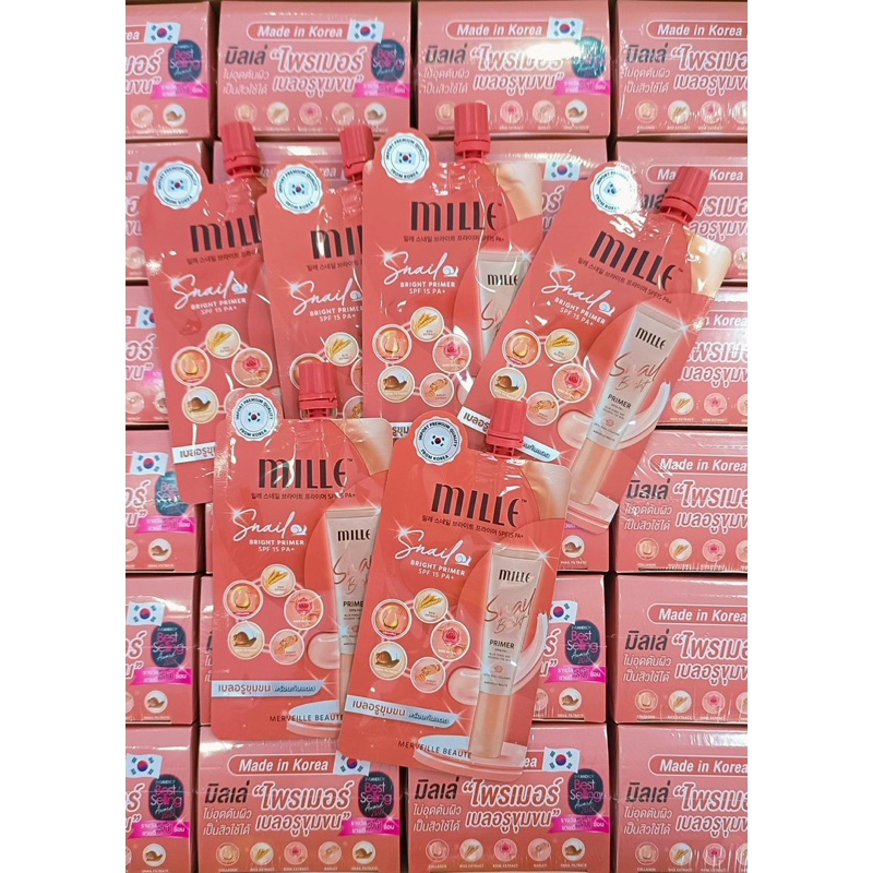 พร้อมส่ง!! ไพร์เมอร์มิลเล่ Mille Snail Bright Primer แบบซอง