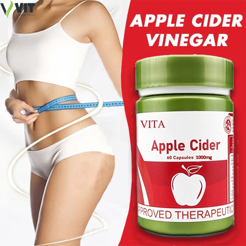 (60 เม็ด) VITA Apple Cider Vinegar Capsule แคปซูล โมเลกุล แอปเปิ้ลไซเดอร์วีเนก้าร์ ควบคุมน้ำหนัก