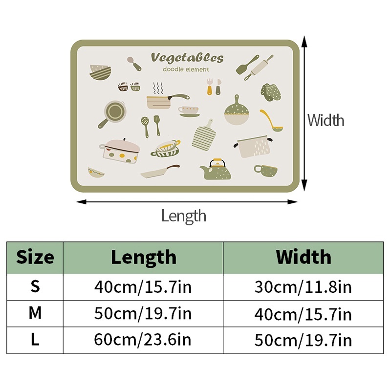 แผ่นระบายน้ํา ทรงสี่เหลี่ยม พิมพ์ลาย 40x60cm สีขาว แบบแห้งเร็ว สําหรับตกแต่งบ้าน ครัว - รูปที่ 5