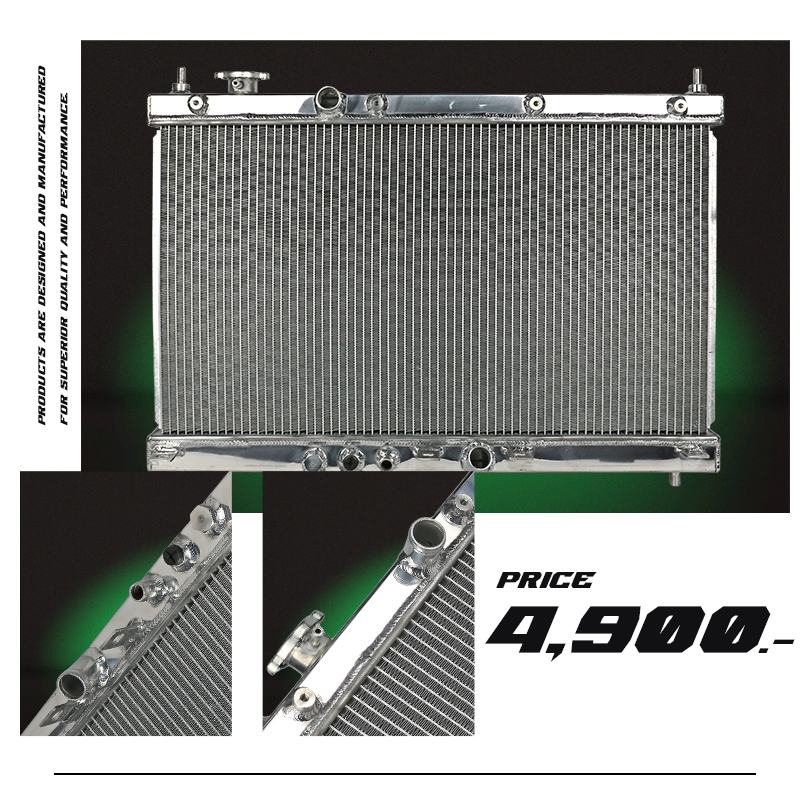 BILLION 2-ROW FULL ALUMINUM RADIATOR COMPATIBLE WITH HONDA JAZZ GK5 (AT) #หม้อน้ำBILLION