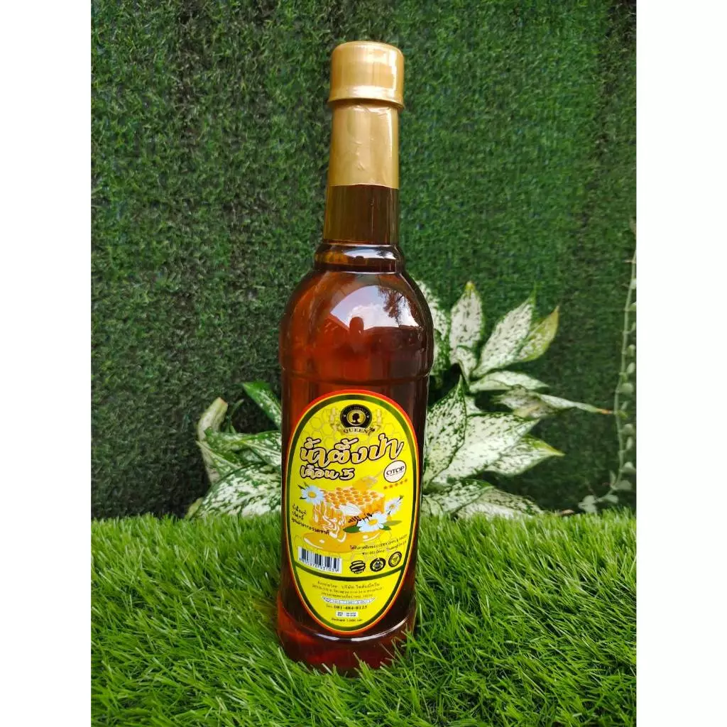 น้ำผึ้งป่าเดือน5 ขวดพลาสติก ตรา tai honey queen 1000g