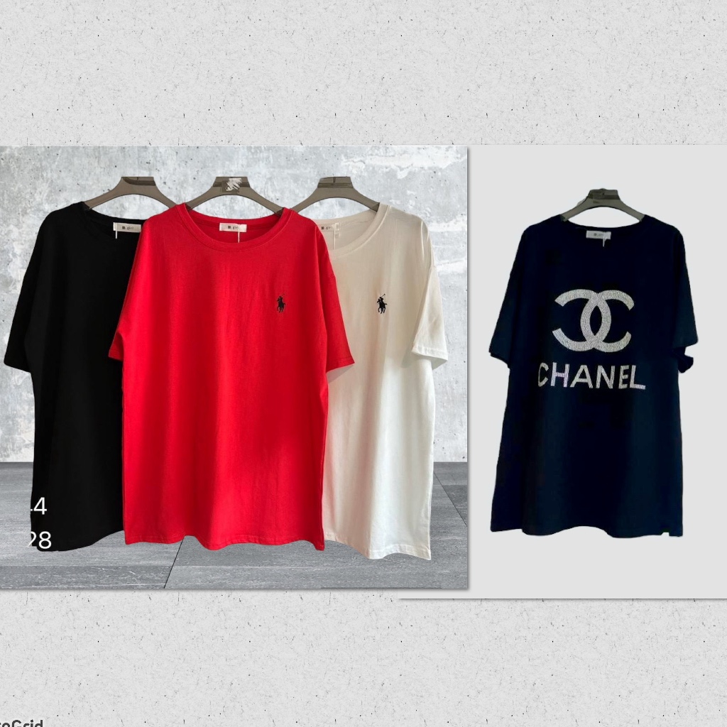 เสื้อยืดผ้าคอตต้อนผสมเรย่อน ไซส์ใหญ่สบาย